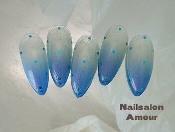 アムールユシマテン 上野湯島店(Amour)/キラキラ春夏のネイル¥7980