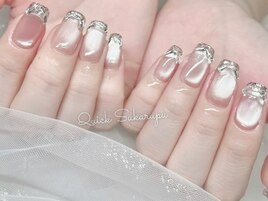 ガラスフレンチネイル