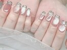 ガラスフレンチネイル
