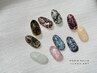 【初回オフ無料】ワンカラー+レース2本アート¥7,000(税込¥7,700)♪