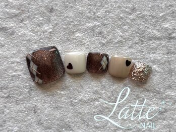 ラテネイル(Latte Nail)/10月定額デザイン Foot ver.
