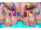 Pop galayx nails art