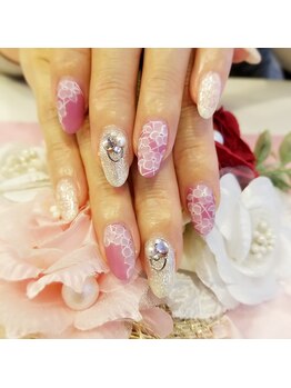 トリーシア(Nail & Beauty Salon Tri-xia)/レース調フラワー