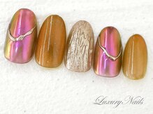 ラグジュアリーネイルズ アカバネ(Luxury Nails Akabane)/キラキラ*ニュアンスミラー