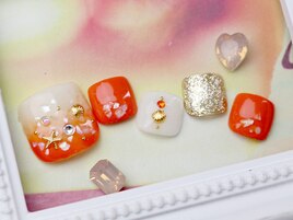 2018年8月フット　オレンジ★