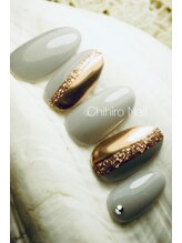 チヒロネイル/シンプルミラーネイル