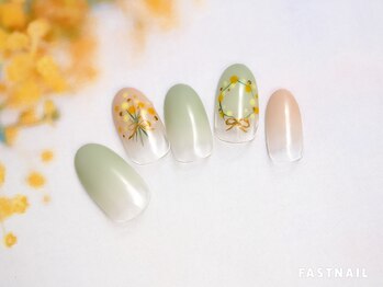 ファストネイル ロコ 志免店(FASTNAIL LOCO)/ミモザネイル【11840】