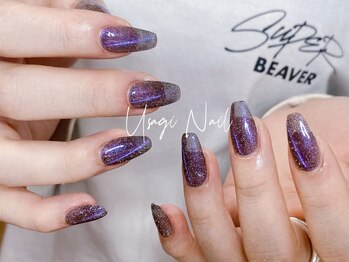 ウサギネイル 新大久保店(usagi nail)/マグネットフレンチ秋可愛い