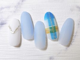 マットチェックネイル