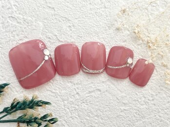 ビオトーププラス 銀座7丁目店(bio tope+)/赤フットネイル 銀座フィルイン