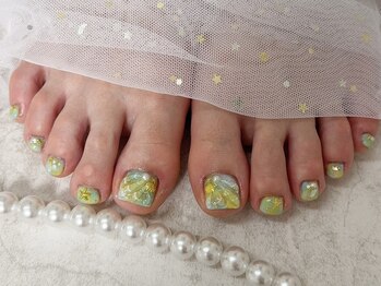 エミリオネイル(EMILIO NAIL)/フットネイル，夏ネイル海フット