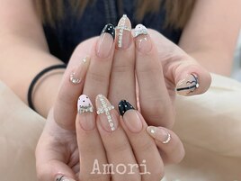 ブラックフレンチ×ドット