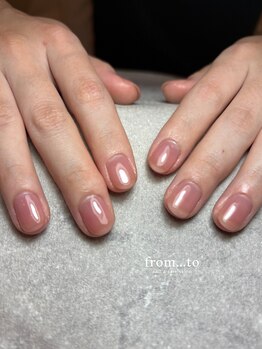 フロム トゥ(from to)の写真/【自爪に優しいフィルイン施術】高技術・丁寧な施術で◎お任せ・持ち込みも可能◎