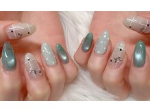 ネイルアンドアイラッシュスタジオ シュシュ(chouchou)/チェックハートホロマグネット