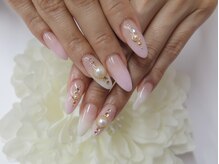 ネイルサロンミキ 横浜(MIKI)/シンプルグラデスカルプ♪パール