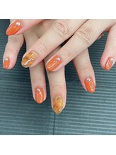 ネイルサロンアンドスクール ヴィタリティ(Vita-lity)/秋カラーべっ甲デザイン