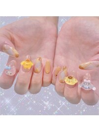 チェック柄ネイル