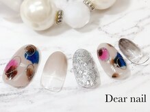 ディア ネイル(Dear nail)/塗りかけアート×丸ワイヤー