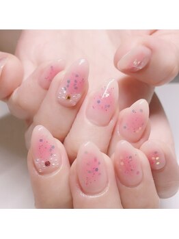 ネイルサロン アテナ(Athena)/持ち込みアート/チークネイル