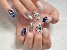 モアナ(Moana)/【スカルプ】ネイビー&ホワイト