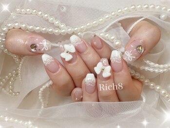 ネイルアンドまつげエクステ リッチエイト 原宿店(Rich8)の写真/定額とは思えないボリューム感が大人気！【オフ無料*ハンド定額￥6980~/フット定額￥7980~】色・配置変更◎