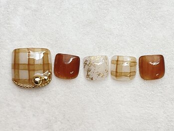 チェック柄ネイル