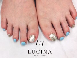 W-706　乱切りホロフットネイル