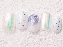 ネイルメゾン 新宿店(NAIL MAISON)/ポップブルーホロ￥9000