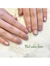 フィオーレ(fiore)/秋ネイル ホワイトチェック