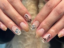 シェリーラメール 池袋店(cherie la mer)/手書きリボンネイル