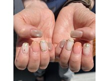 ハズグラスネイル(Haze Grass nail)/８月定額ネイルデザイン