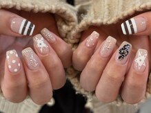 アイネイルズ 天神今泉店(I-nails)/【yoko】ボーダー音符nail