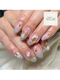 雪の結晶ネイル♪