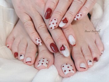 ネイルサロンスクール ビュートバタフライ 町田店(BEAUT BUTTERFLY)の写真/ワンランク上の大人スカルプで美しく魅せる指先に。洗練されたデザインと"もち"や"質"にこだわる贅沢ネイル