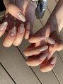 アミーナ 彦根(Amina.)&nbsp;過去の自分ネイル.ミラーパウダーを使ったアートが好きです！
