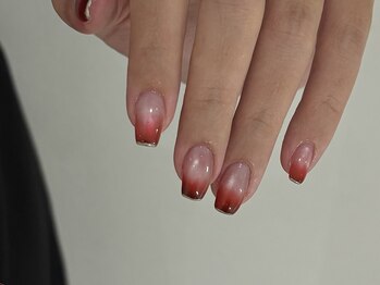 ペペ バイ オカバ 伏見店(PEPE by okaba)/赤グラデに先端フレンチ