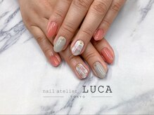 ネイルアトリエルカ(nail atelier LUCA)/W-348 大人可愛いチェックネイル