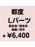 Lパーツ（両腕全体/両脚全体/背中/胸腹）1回¥6,400