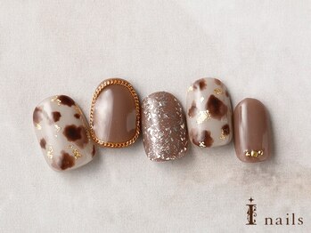 アイネイルズ 横浜EAST店(I-nails)/ニュアンスレオパードニュアンス