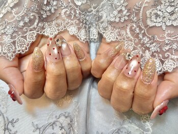 ハートホロデザインネイル♪