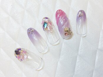 グラマーネイル(Glamor nail)/シェルネイル×マーメイド