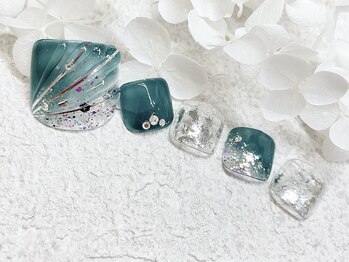 ネイルサロン ふるる 大須店/☆フットミディアムネイル#244