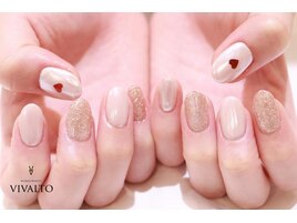 ハート/ミラーネイル