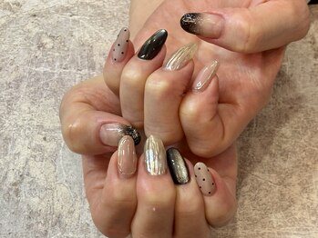 ガーデン ヘア&エステ&ネイル Garden/マグネット ホロドットネイル