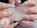 ワンホンネイル/チークネイル
