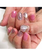 ネイルアンドまつげ リュフェール 五反田(Nail Lufaire)/ピンクマグネットフレンチ