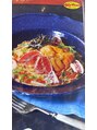 華 海鮮 ウニ 明太子パスタ