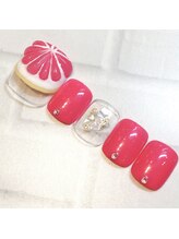 ライト ネイルズ ニシノミヤ(light nails NISHINOMIYA)/フット☆グレープフルーツネイル