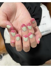 ユージューネイルルーム(UJU nail room)/バイカラーニュアンス