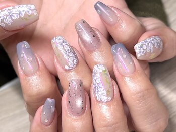 スワロンネイル 名古屋店(SWALLON NAIL)/オーロラ紫陽花ネイル